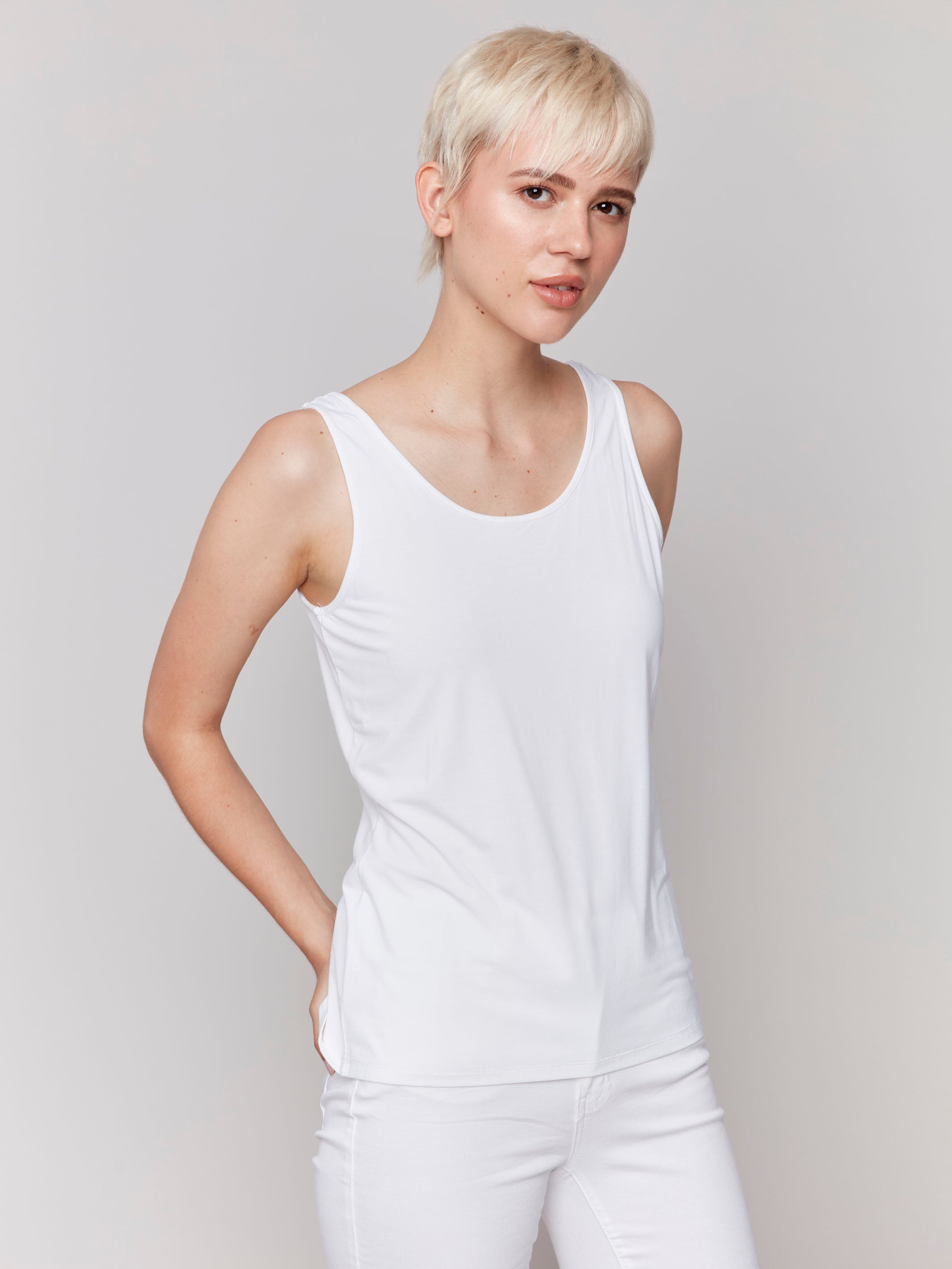 Reversible Bamboo Cami - White