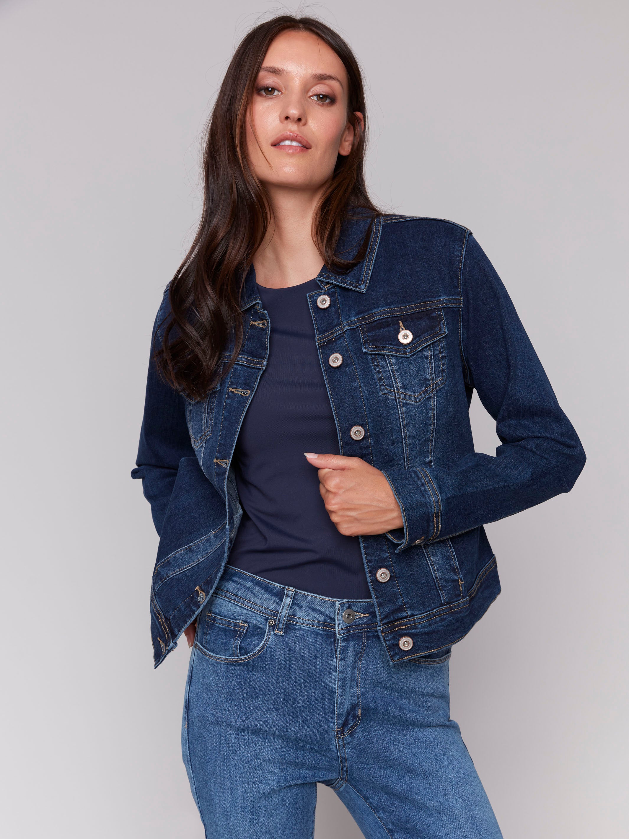 Stretch Denim Jacket - Indigo