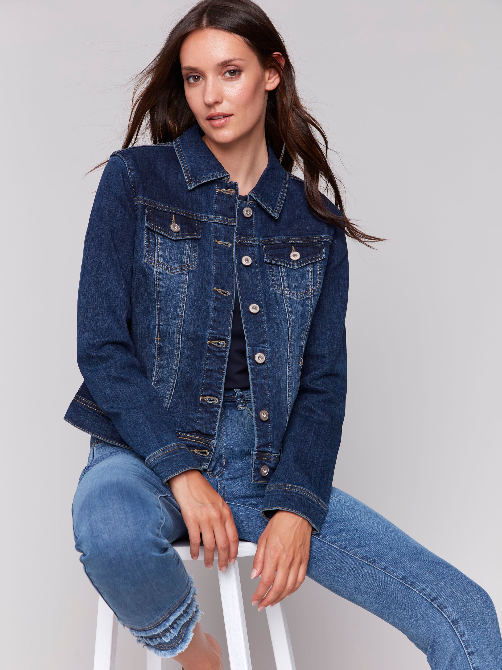 Stretch Denim Jacket - Indigo