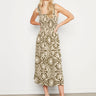 Graphic patterned midi dress in refreshing celadon green hue by Charlie B.