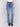 Medium blue bootcut jeans with front slits, regular rise and five-pocket design by Charlie B.