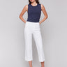 White twill pants featuring a straight leg fit by Charlie B.