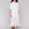 White tunic dress featuring maxi length by Charlie B.