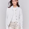 Linen blend jacket featuring a stylish shirt collar by Charlie B.