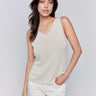 Gold sleeveless camisole with a shimmering effect by Charlie B.