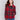 Short cranberry red plaid bouclé knit jacket with notch collar and welt pockets, featuring a full-button closure by Charlie B.