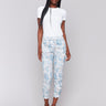 Relaxed fit floral jogger pants with a drawstring waist by Charlie B.