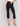 Fashion-forward slim-leg navy capris with a trendy touch by Charlie B.