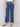 Medium blue wide-leg jeans with a raw edge hem and regular rise by Charlie B.