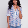Printed Cotton Gauze Blouse - Treasure - Charlie B Collection Canada - Image 2